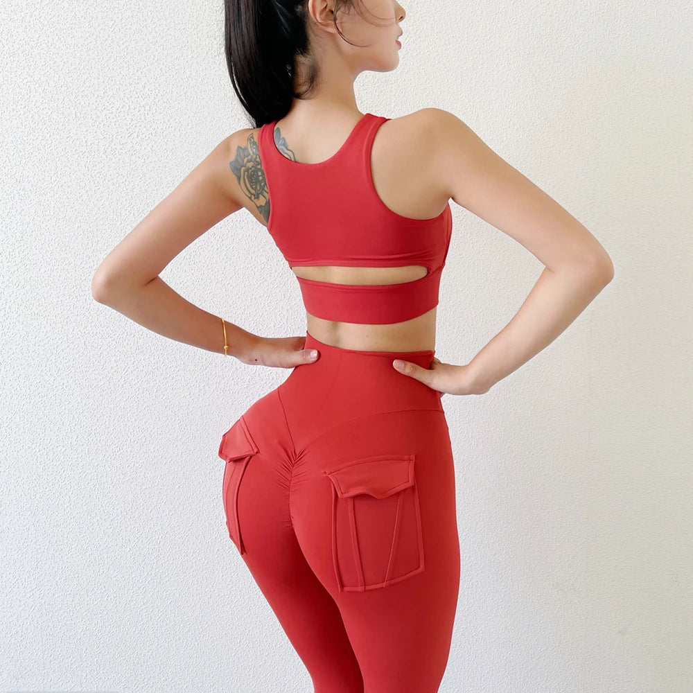 Tight Leggings Sports Bra Set