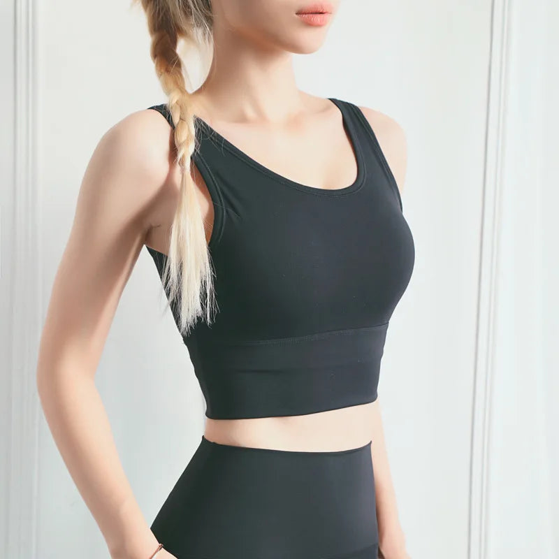 Breathable Stretch Long Line Sports Bra