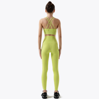 Fitness Leggings Sports Bra Short Sets